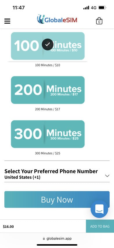 voice and phone number on globalesim_screenshot