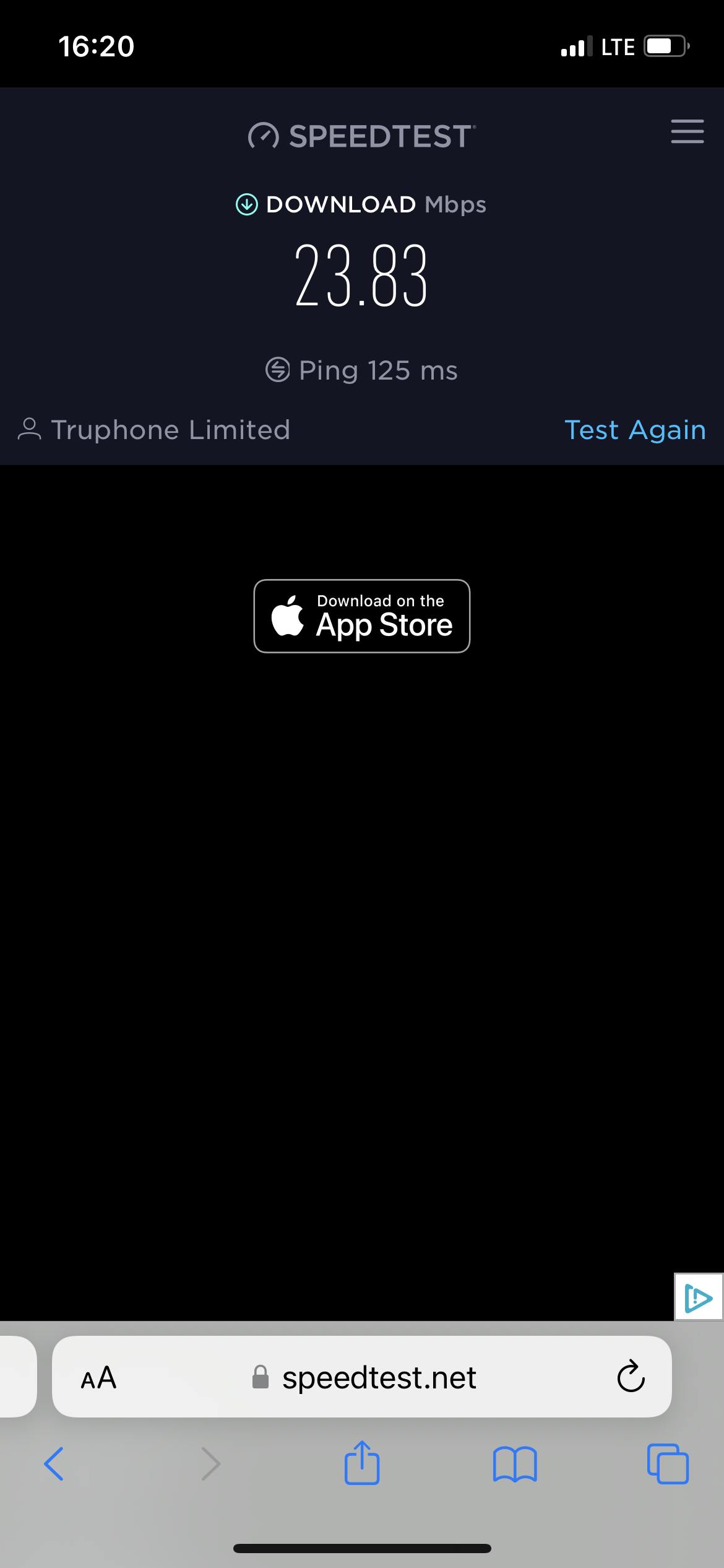 speedtest nomad in Latvia_screenshot