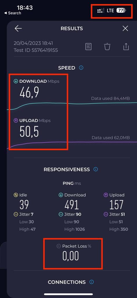 airalo_speed_test_south_korea_screenshot