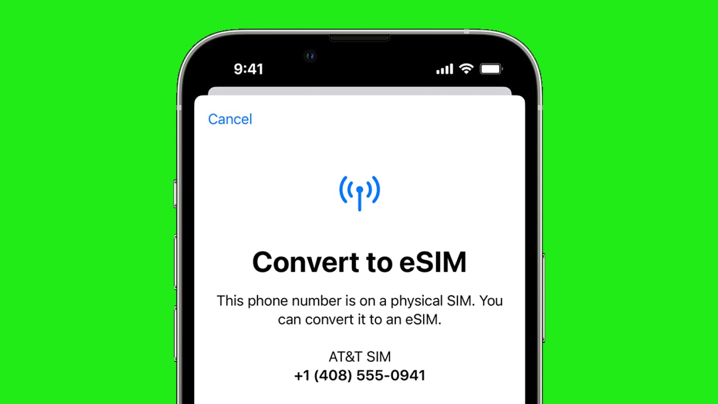 esim conversion iPhone 14