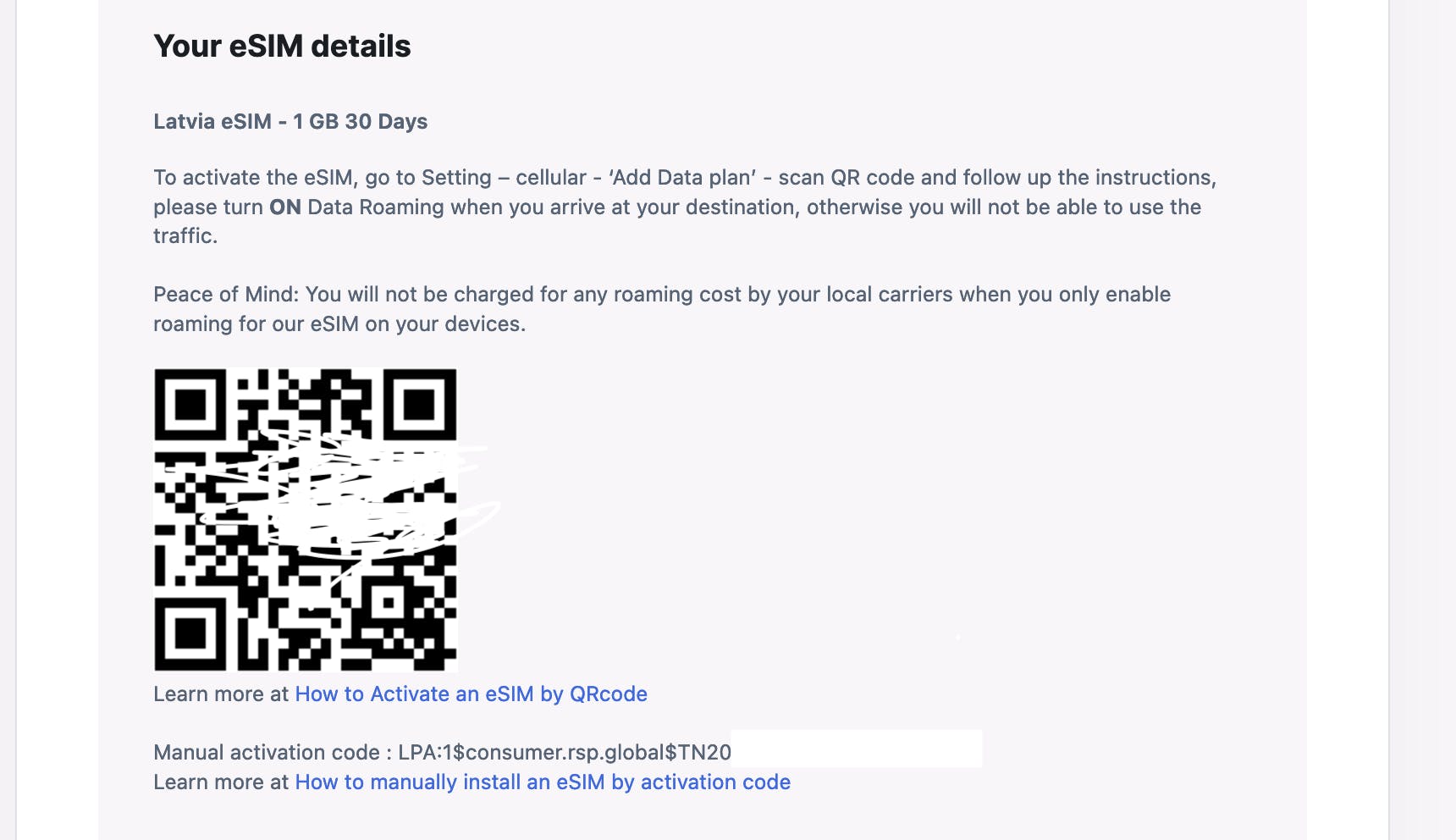 esim setup on yohomobile