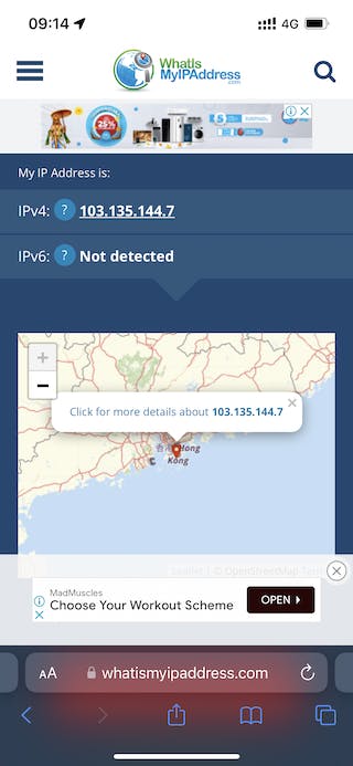nomad thailand traffic was routed through hong kong_screenshot
