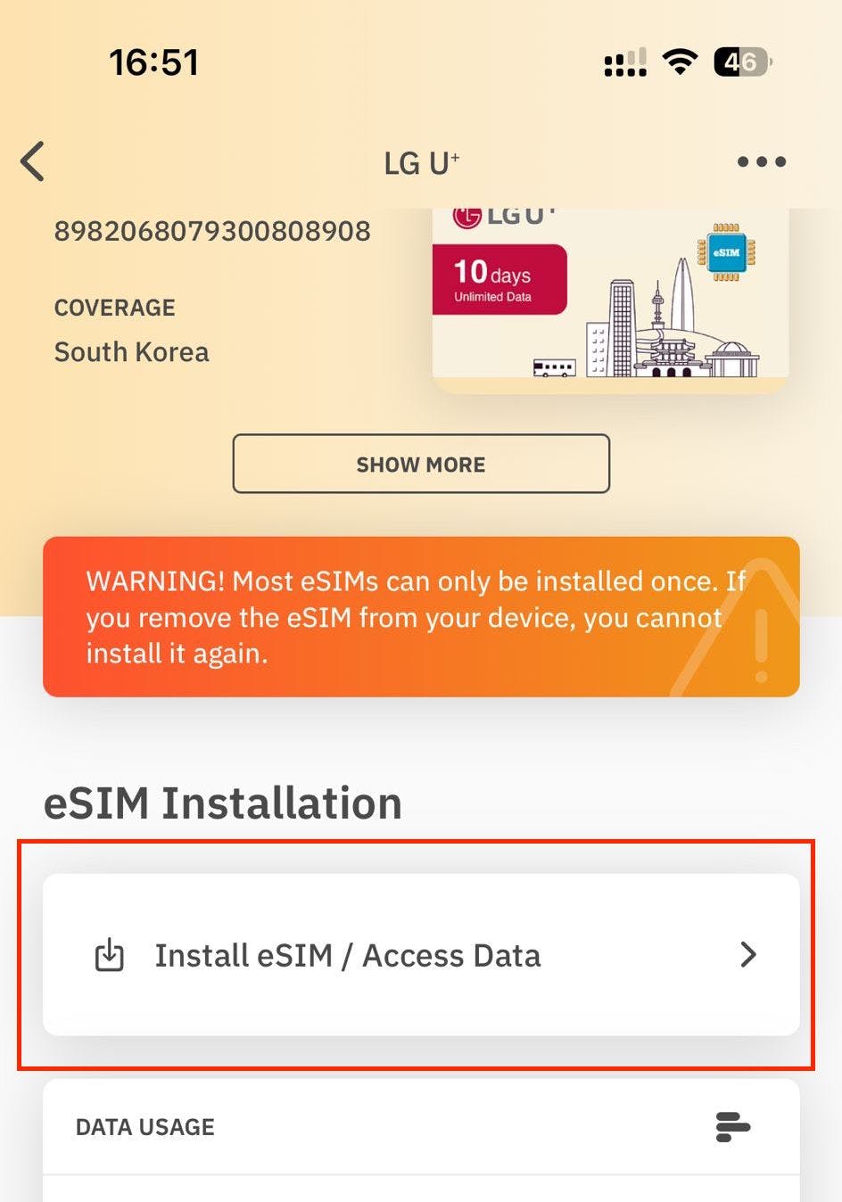 airalo_in_app_install_button_screenshot