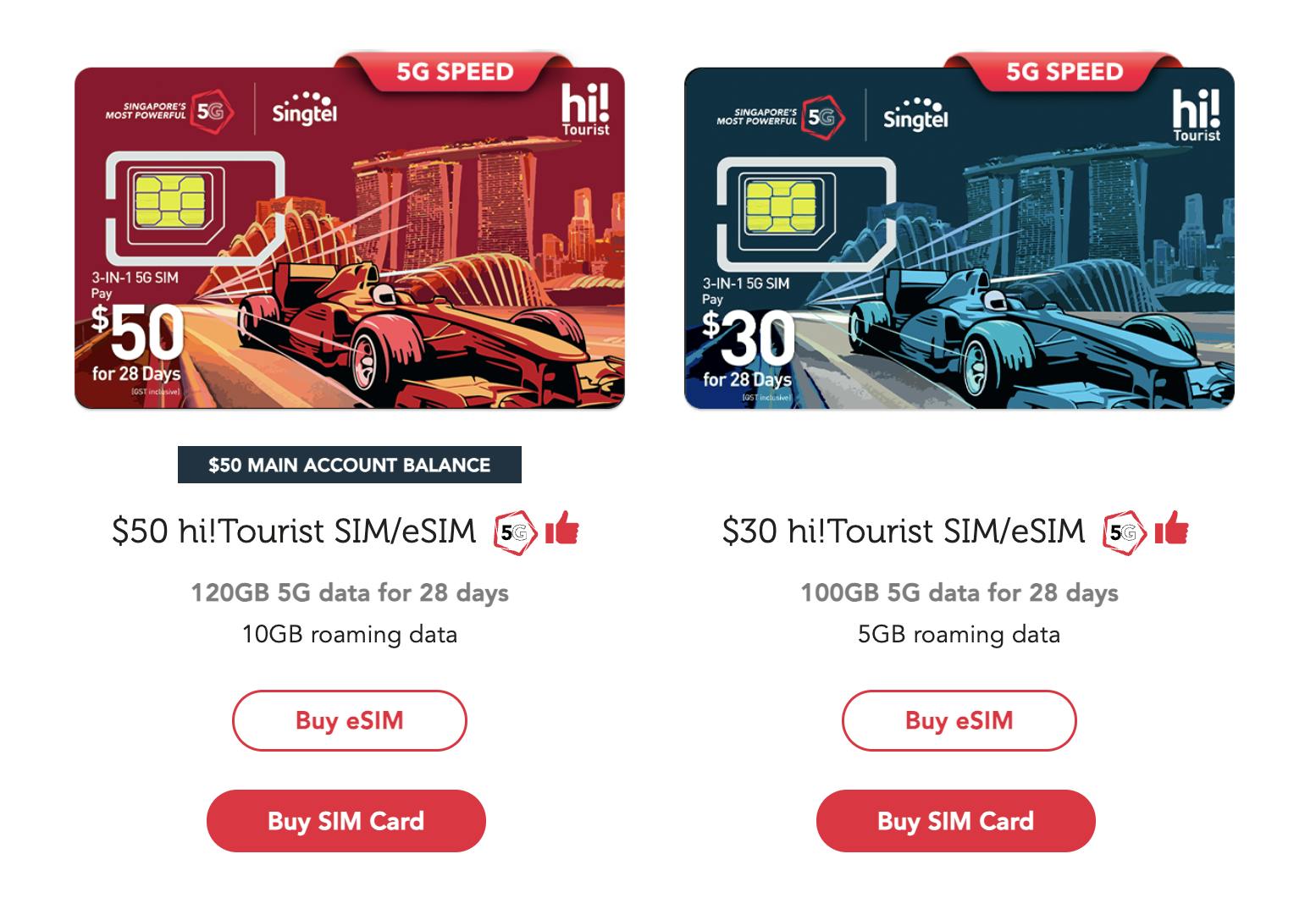 singapore singtel 5G plans