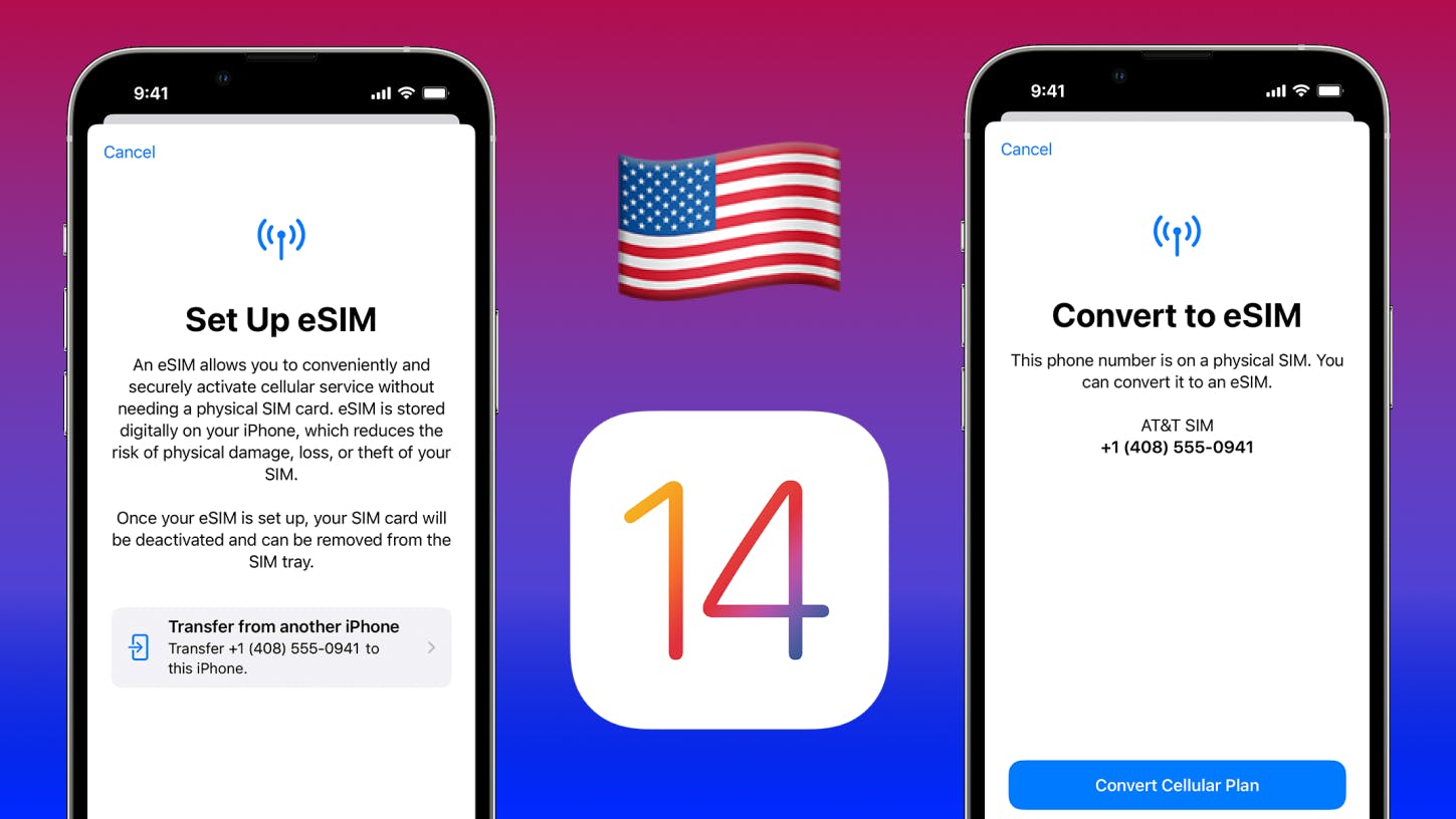 iphone 14 esim setup USA