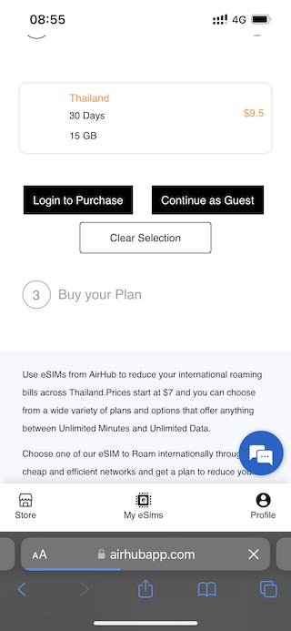 airhub checkout is clunky and misleading_screenshot